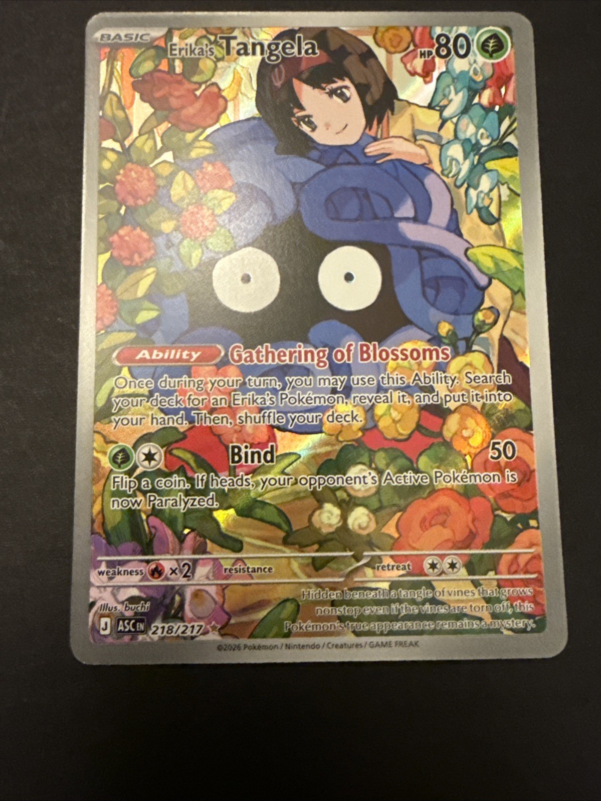Erika’s Tangela 218/217 Me: Ascended Heroes Holo