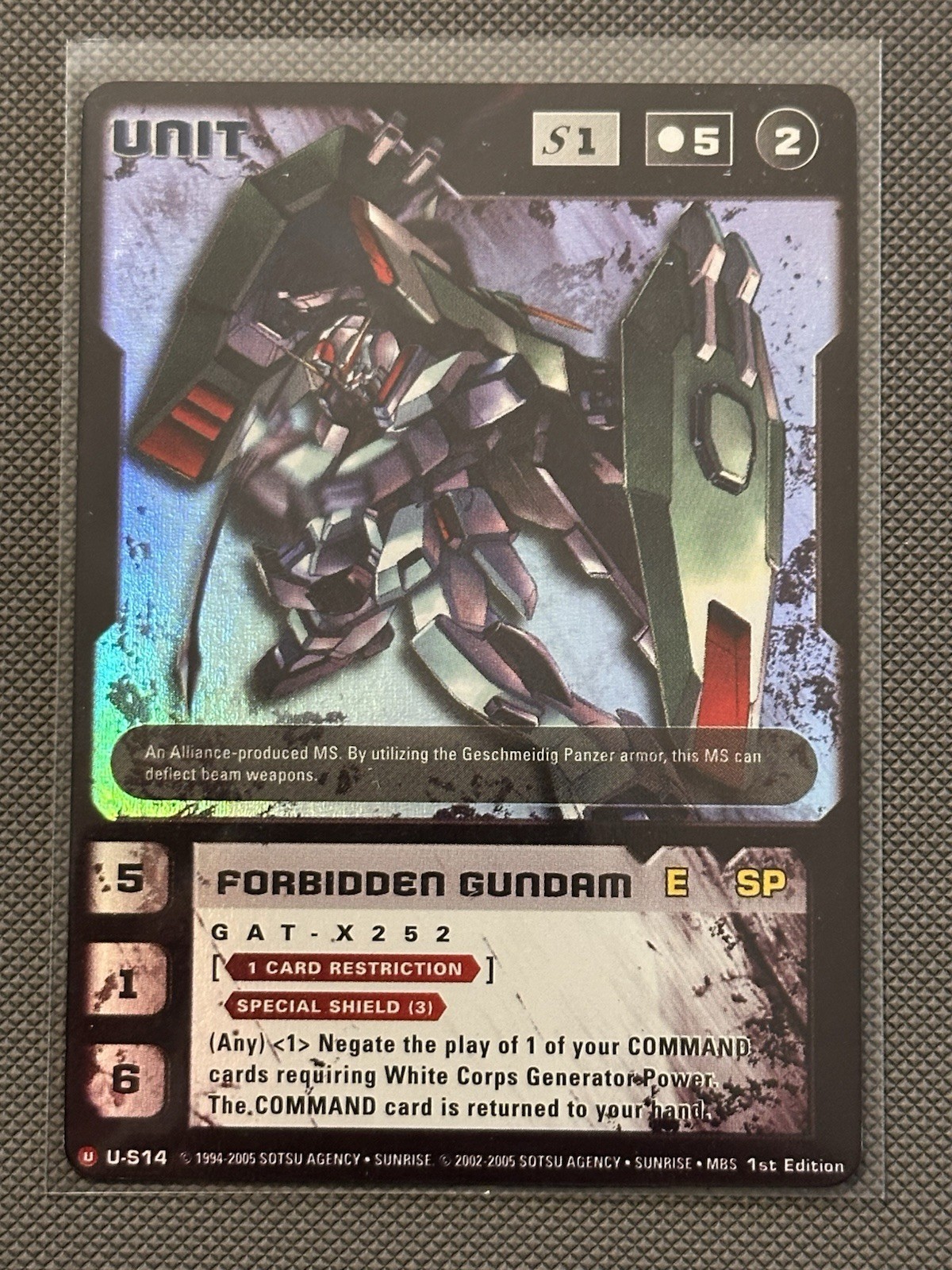 Gundam War CCG Forbidden Gundam Rare Foil