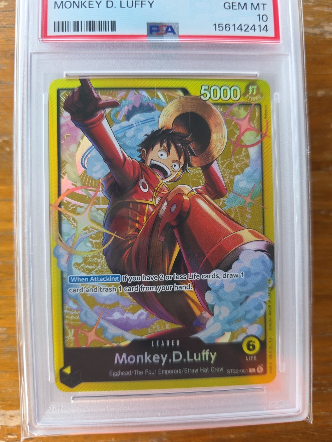 Monkey D. Luffy PSA 10 English One Piece ST29-001 Egghead Starter Deck 2026