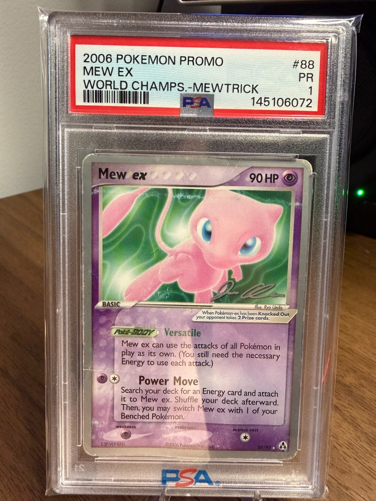 POKEMON 2006 WORLD CHAMPIONSHIPS PROMO #88 MEW EX MEWTRICK PSA 1 *POP 6*