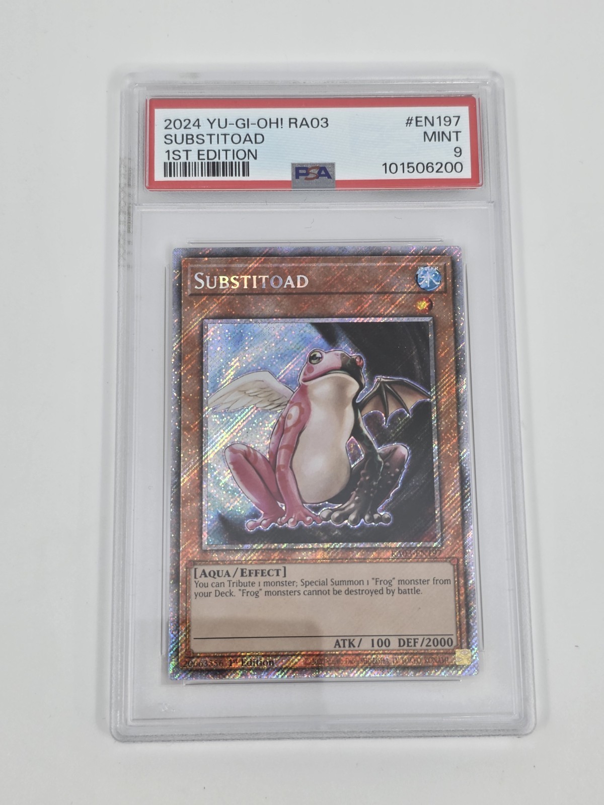 PSA 9 Substitoad RA03-EN197 1st Edition Secret Rare Yu-Gi-Oh! 2024