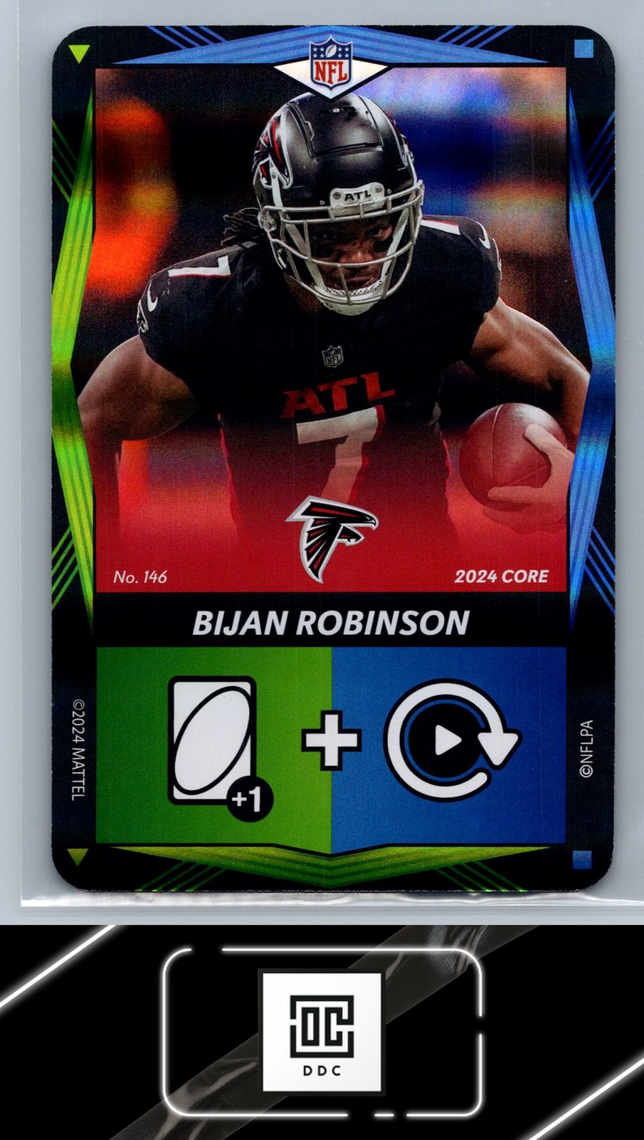 2024 UNO Elite Core Edition – Blue and Green Foil #146 Bijan Robinson