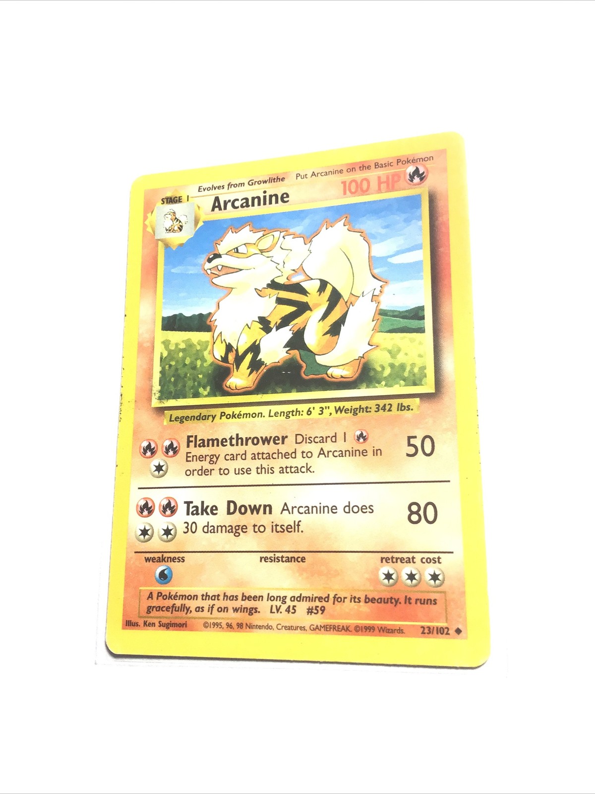 ARCANINE – 23/102 – Base Set – Pokemon Card – HP