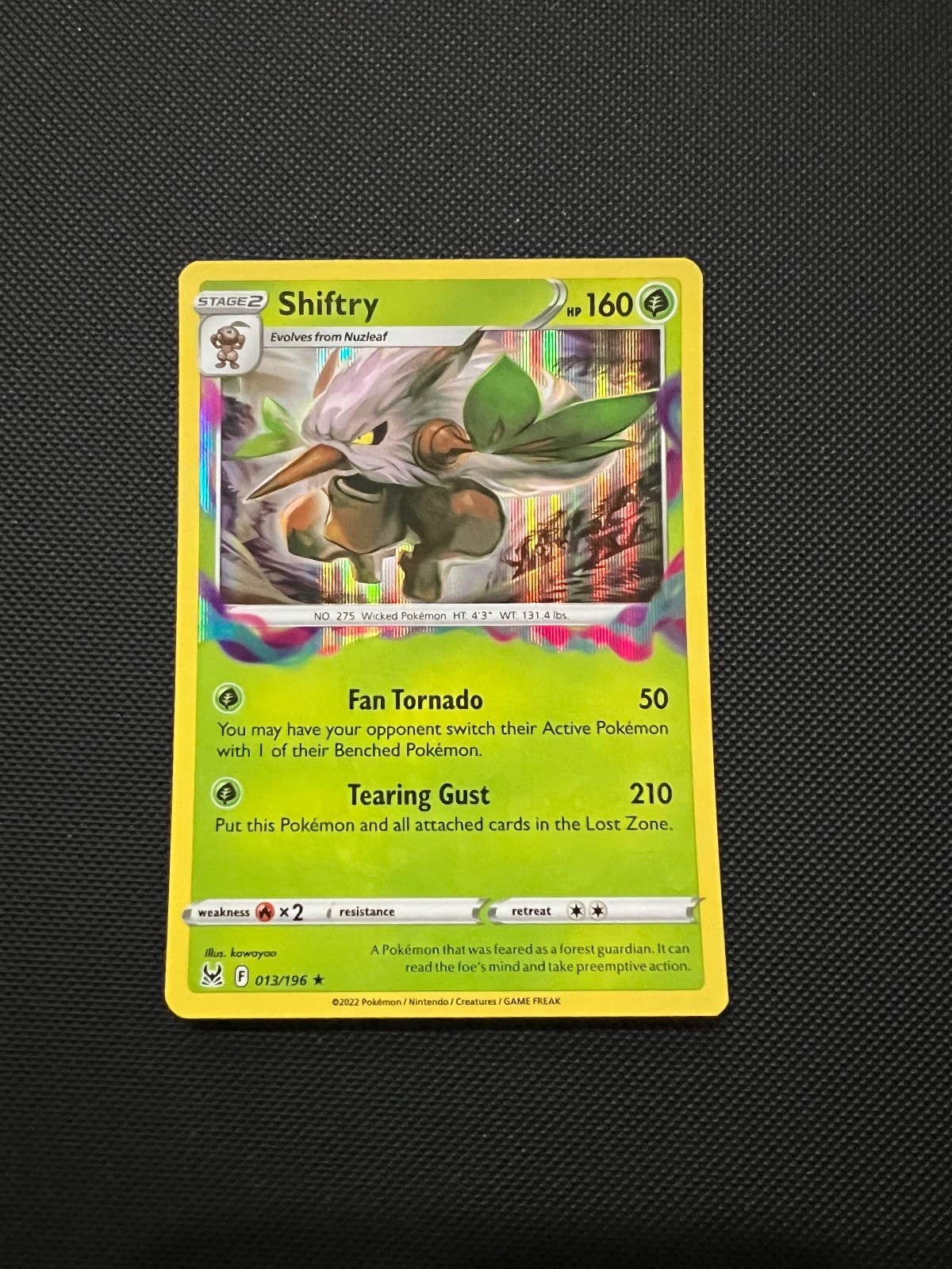 Shiftry 013/196 Holo Rare Lost Origin Pokemon Near Mint