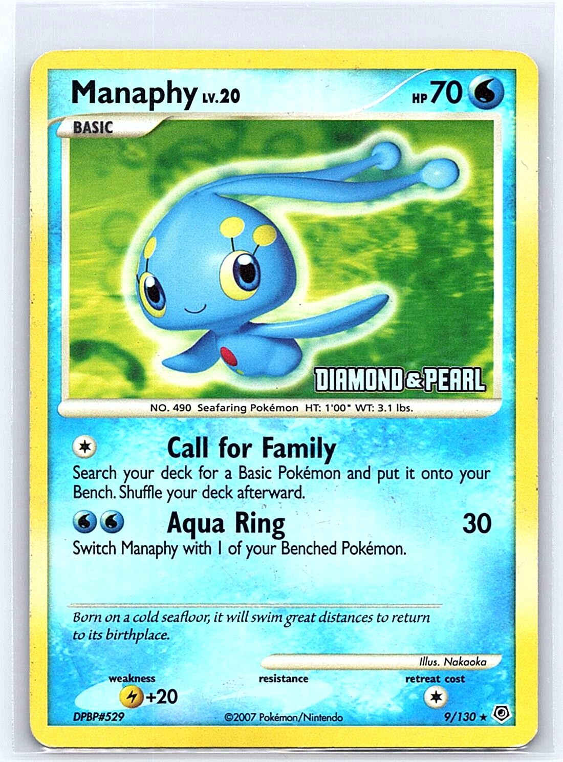 Manaphy Burger King Promos 009/130 Reverse Holo