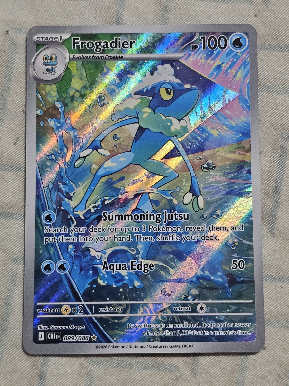 Frogadier 089/086 Me04: Chaos Rising Holo