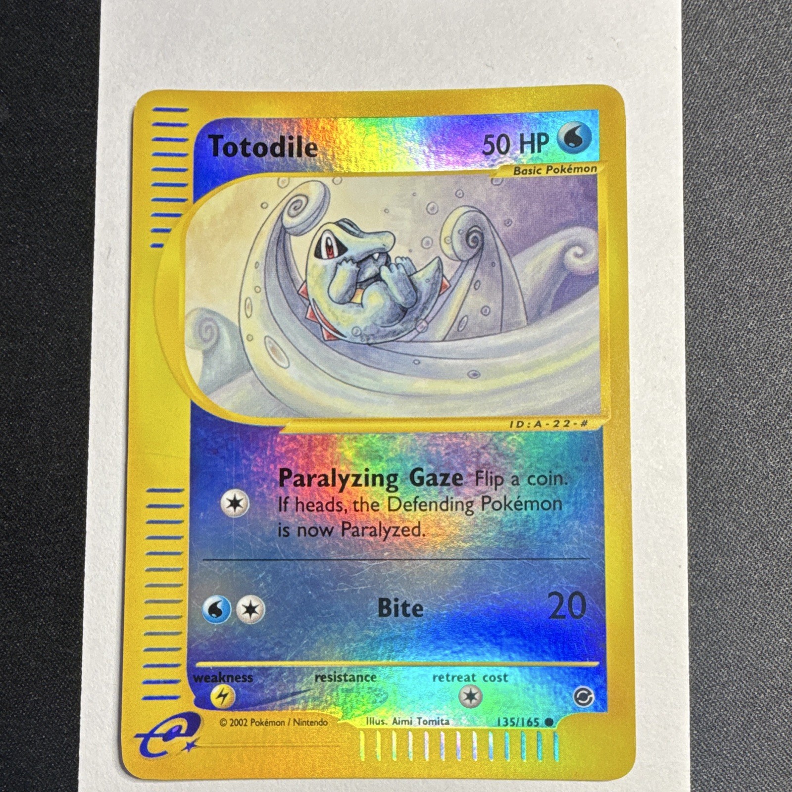 Totodile 135/165 Expedition Base Set Reverse Holo Eng HP50 – MP
