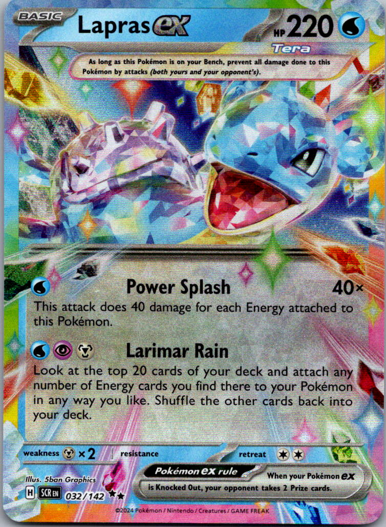 Lapras ex English Double Rare SV07: Stellar Crown 032/142 NM