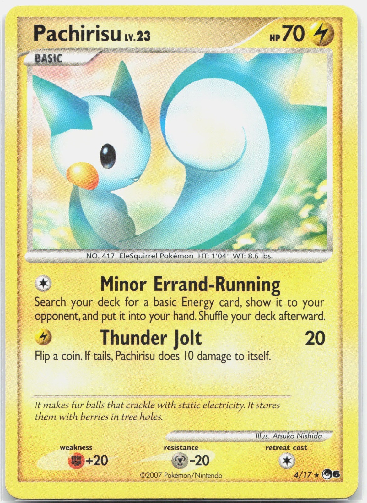 Pachirisu Rare POP Series 6 POP Lightning 004/017 2026 LP