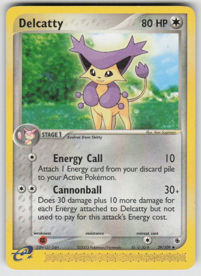 Delcatty 29/109 Uncommon Ruby & Sapphire Pokemon Moderately Played