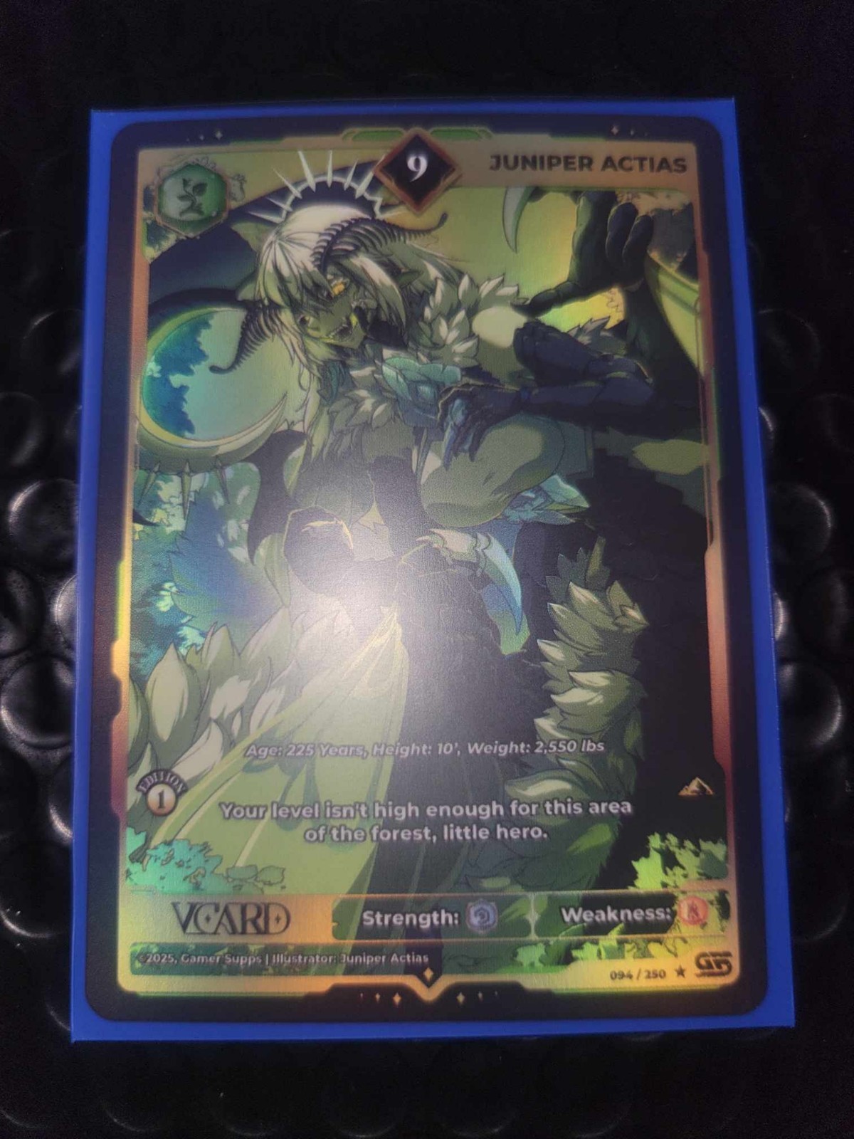 Vcard TCG Awakened Worlds Gamersupps Foil Holo 9 Juniper Actias