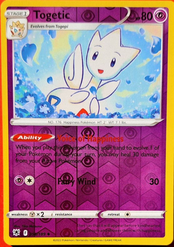 Togetic 056/189 Rev Holo – Pokemon SWSH10 Astral Radiance M/NM- New