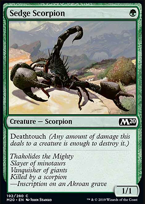 Magic the Gathering MTG Sedge Scorpion (192) Core Set 2020 LP