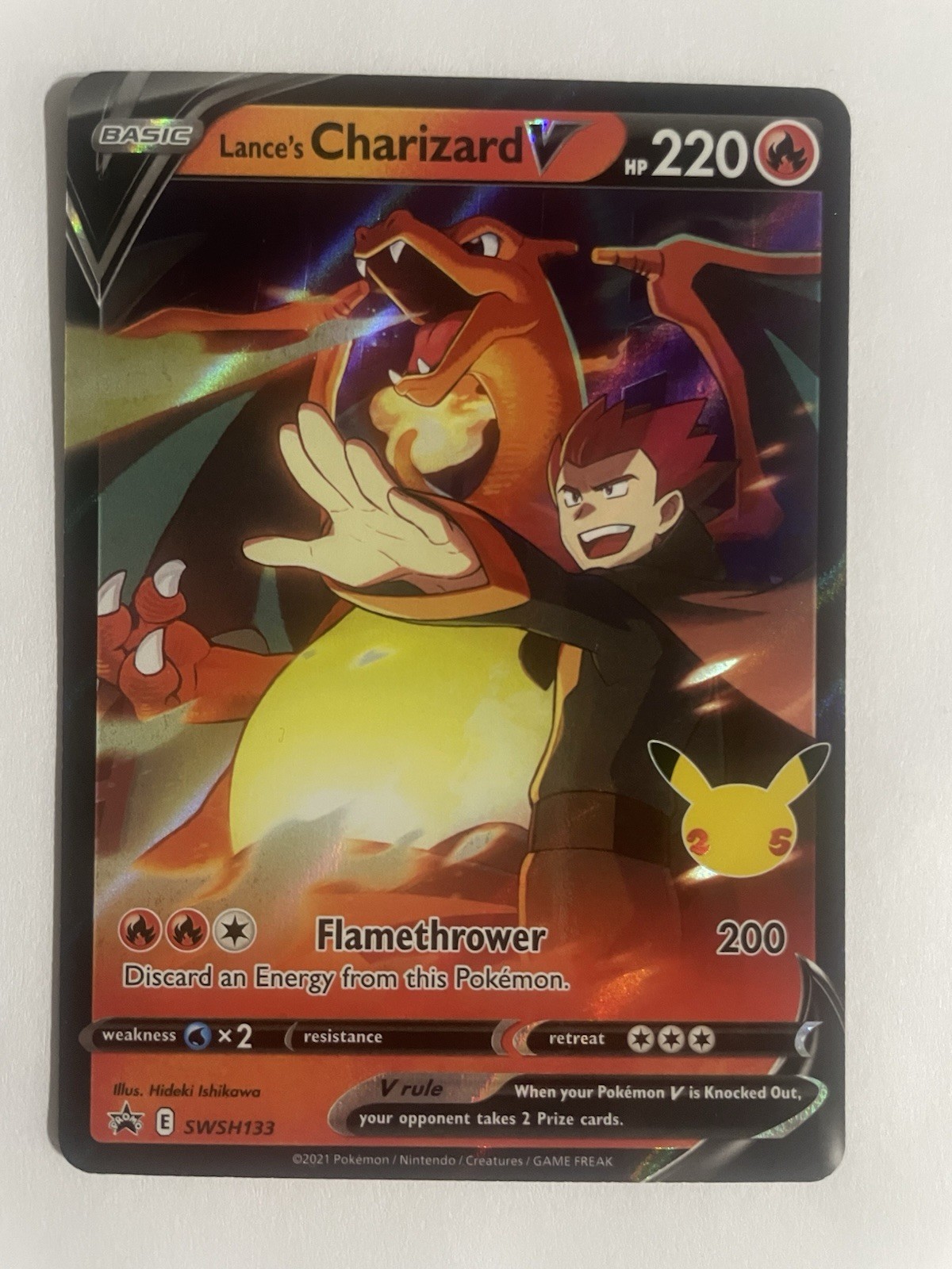 Lance’s Charizard V SWSH133 SWSH: Sword & Shield Promo Cards Holo NM Pokemon
