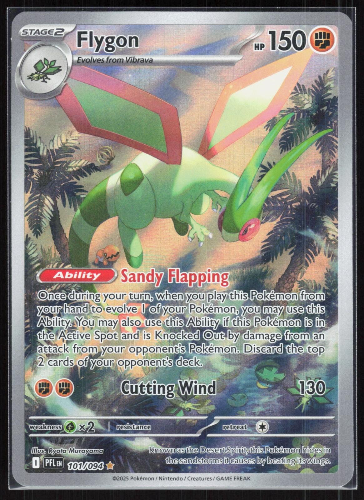 Flygon 101/094 Illustration Rare Phantasmal Flames Pokemon NM 01-04-055