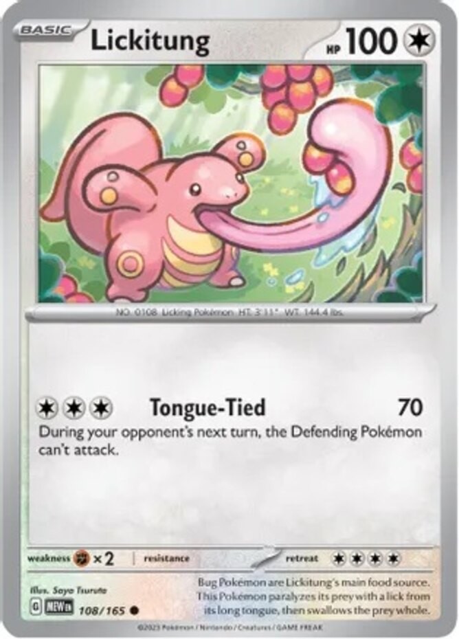 Lickitung – 108/165 – Common – Lightly Played