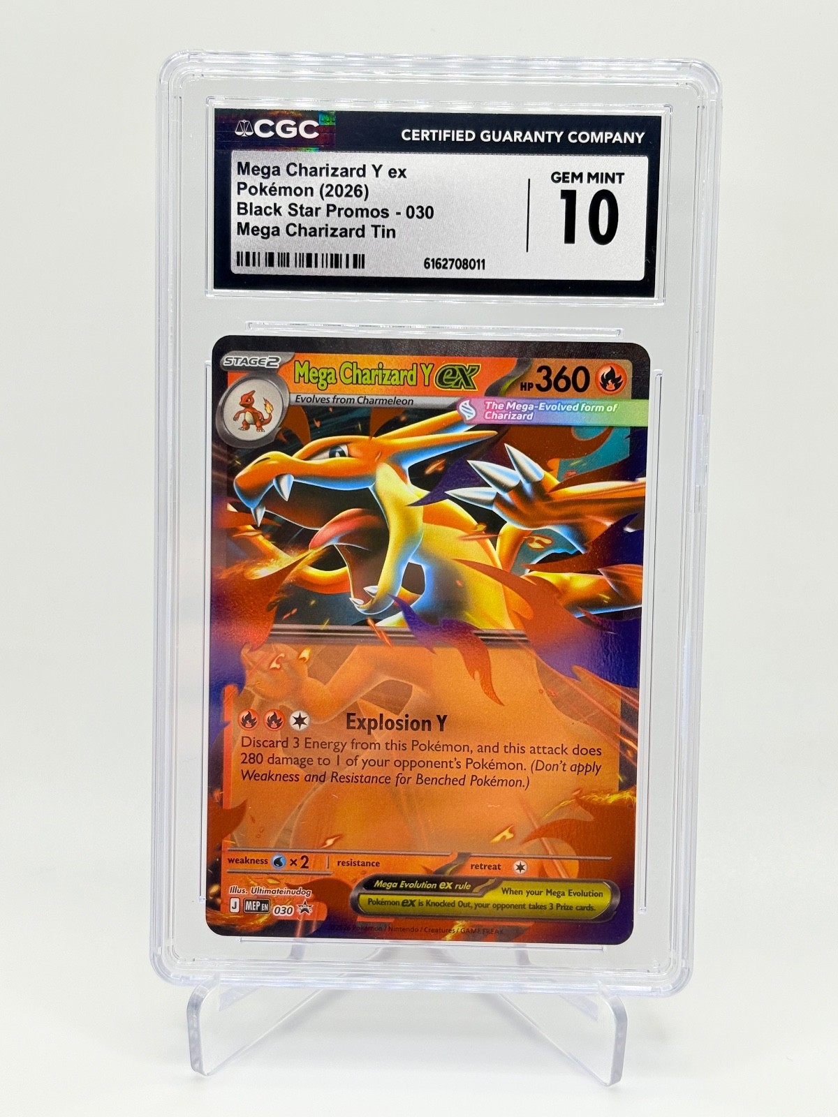 Pokemon Mega Charizard Y ex 030 Ultra Rare Black Star Promo – CGC 10 GEM MINT