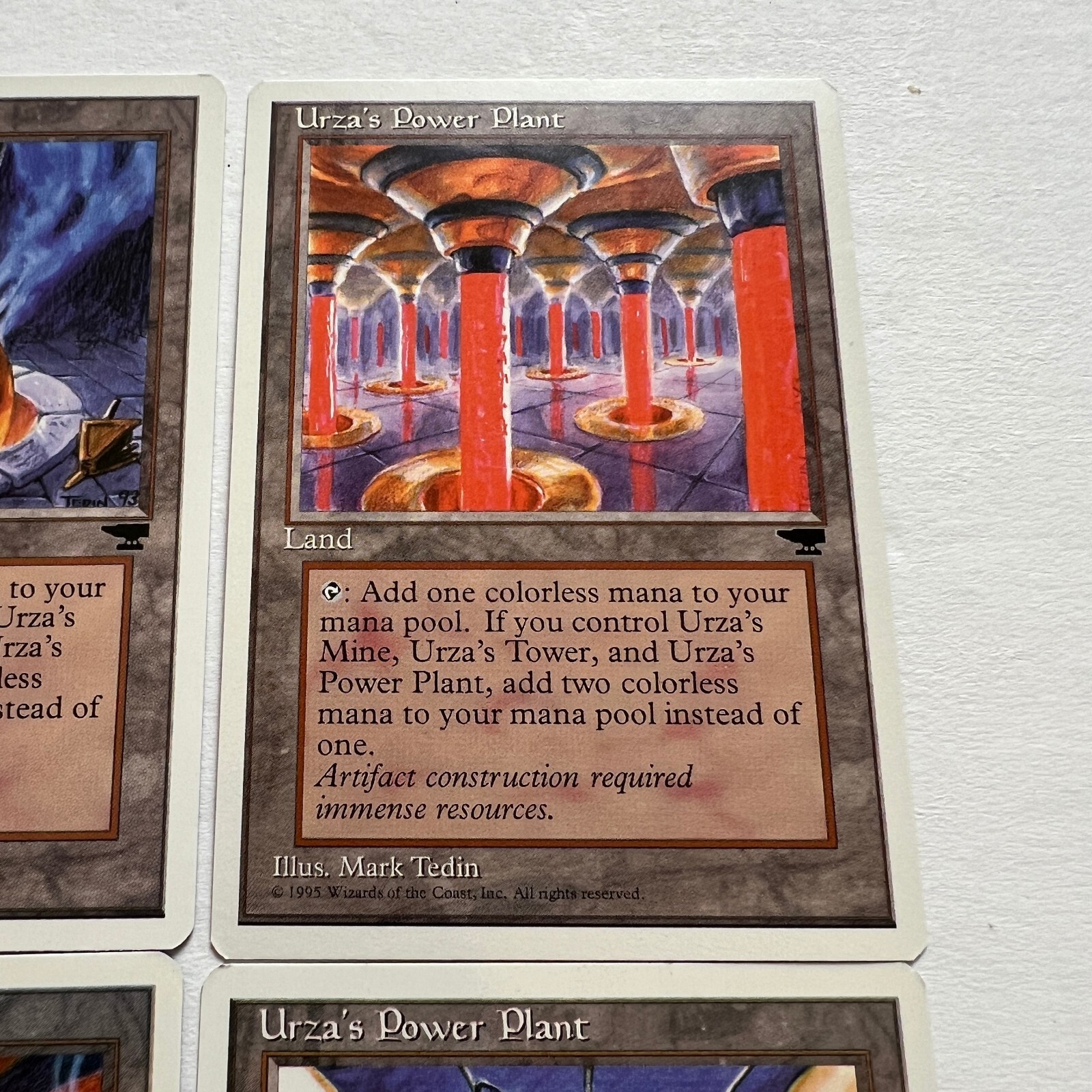 MTG 4x Urzas Power Plant Antiquities All 4 Alternate Arts MP Moderately Played
