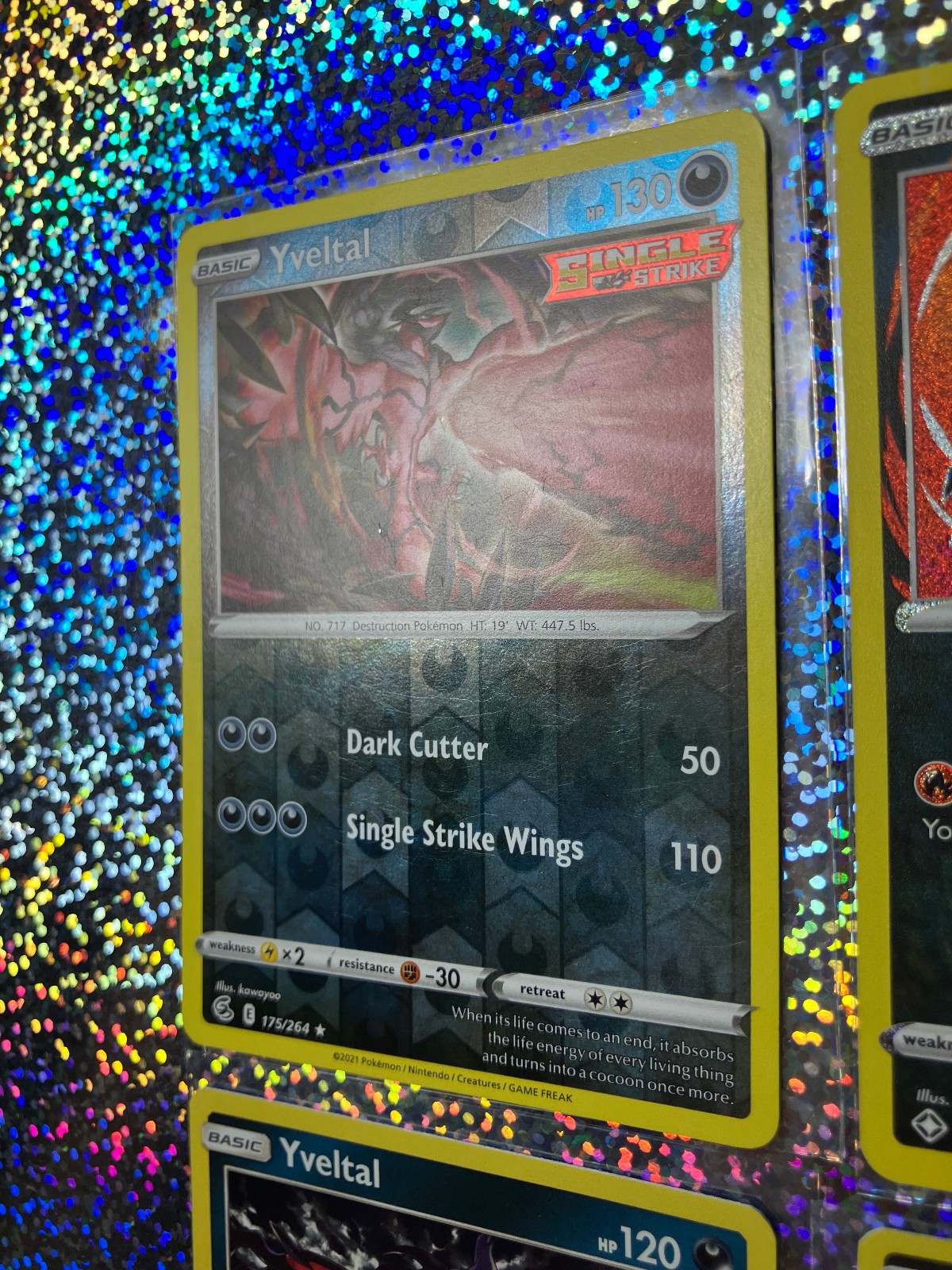 Pokemon Yveltal: Amazing Rare 046/072; Holo 54/73, 019/025; Reverse Holo 175/264