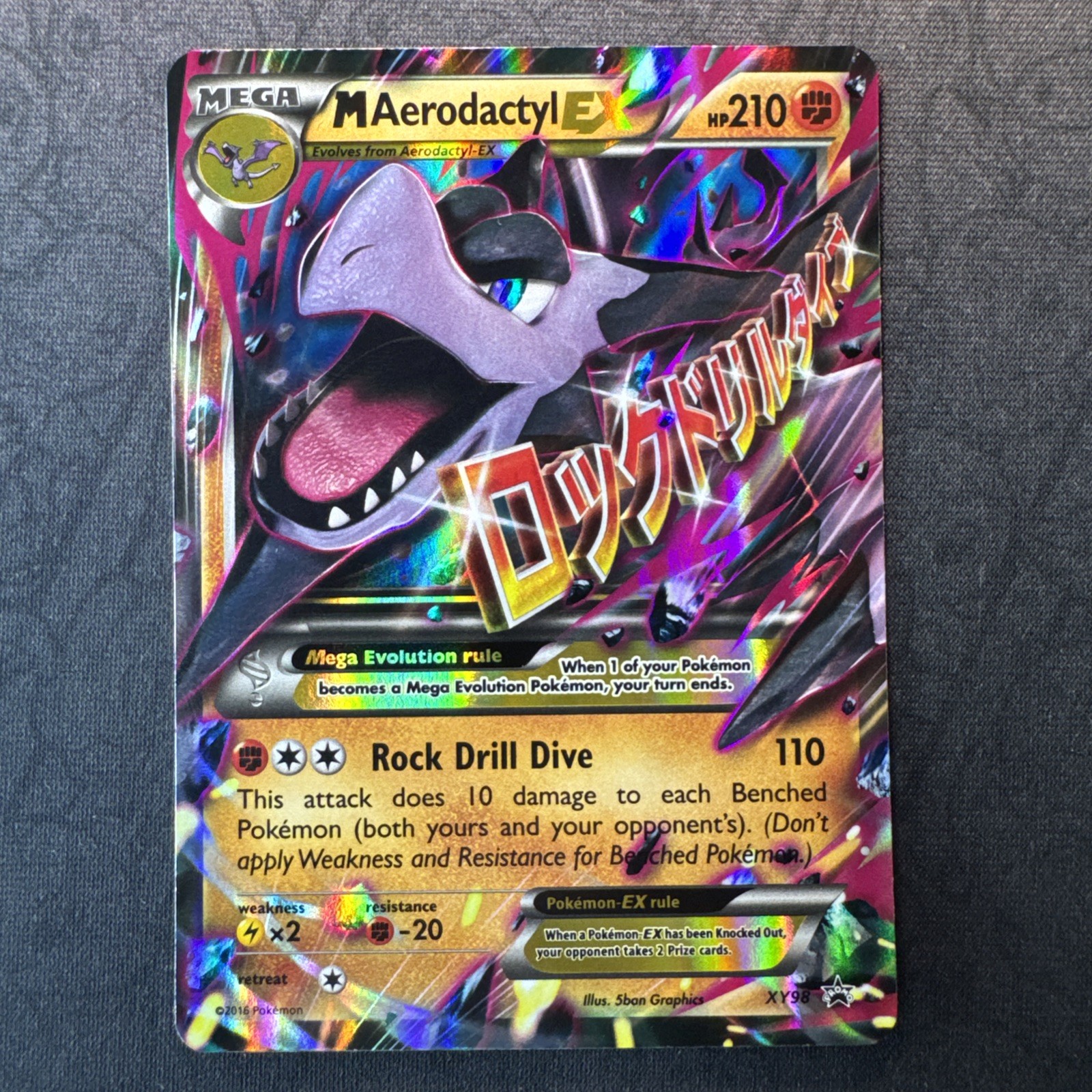 M Aerodactyl EX XY98 XY Holo Black Star Promo Pokemon