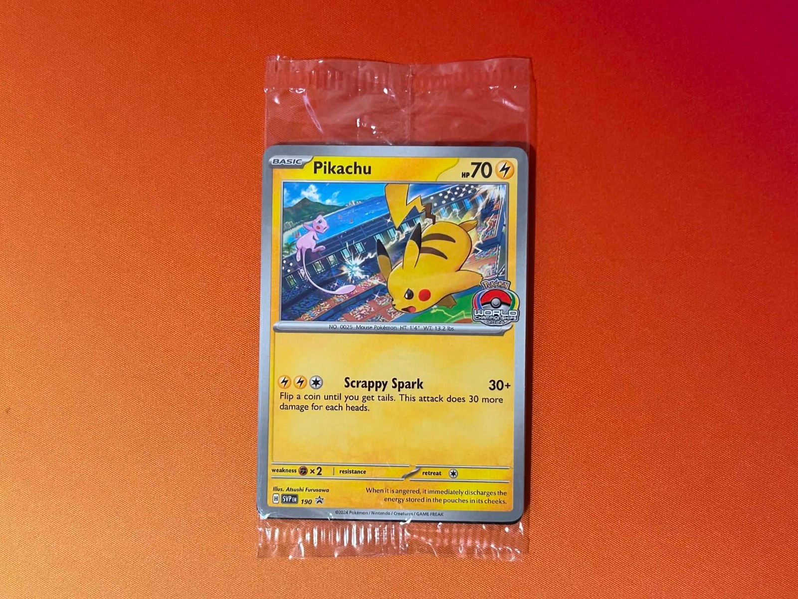 Pikachu – World Championships 2024 Promo – SVP 190 – Sealed