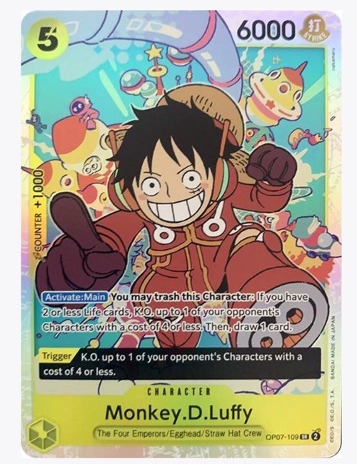 2024 ONE PIECE 500 YEARS IN THE FUTURE MONKEY D. LUFFY- ERROR CARD OP07-109