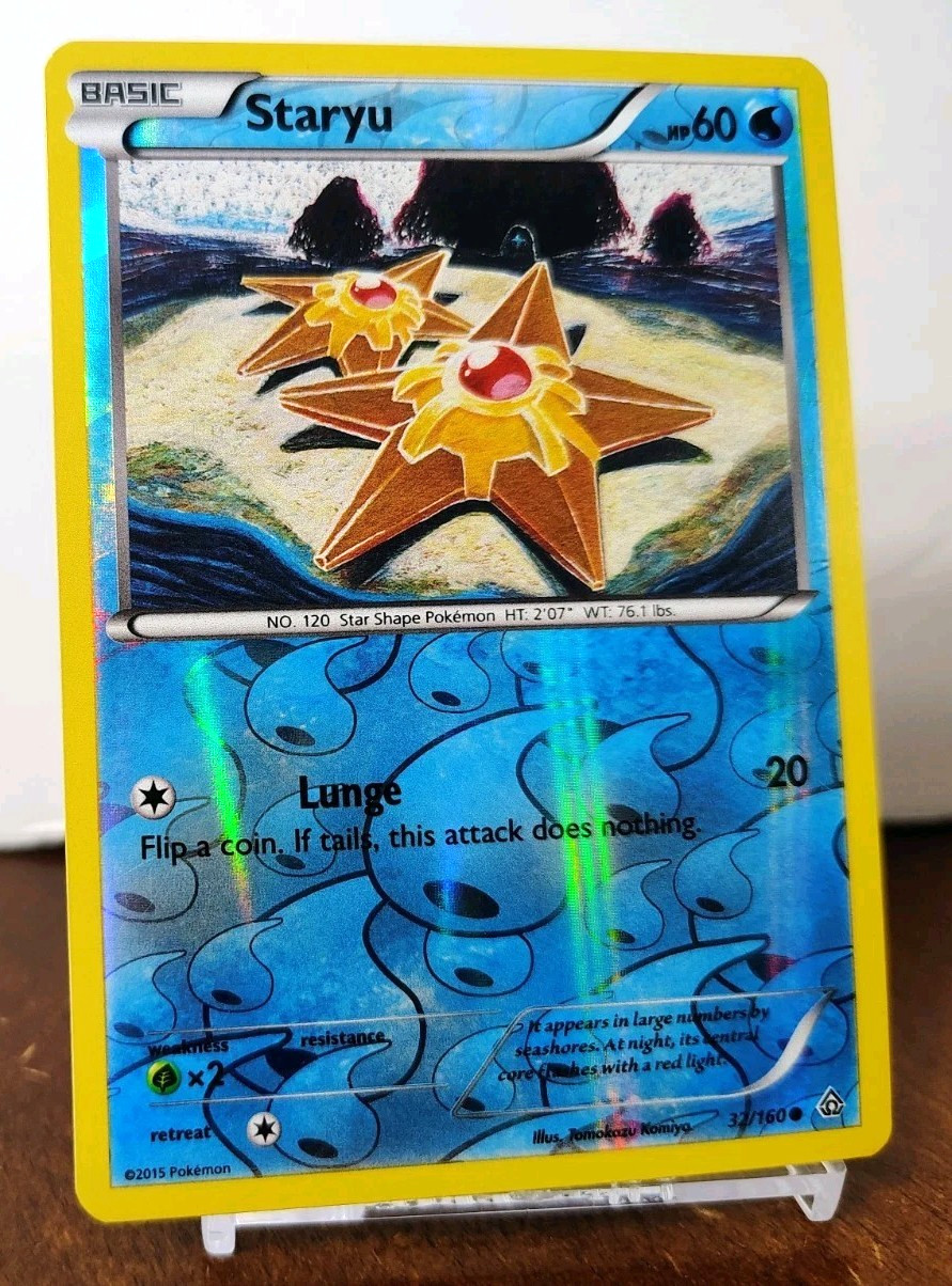 POKEMON STARYU 32/160 REVERSE HOLO PRIMAL CLASH LP TOMOKAZU KOMIYA