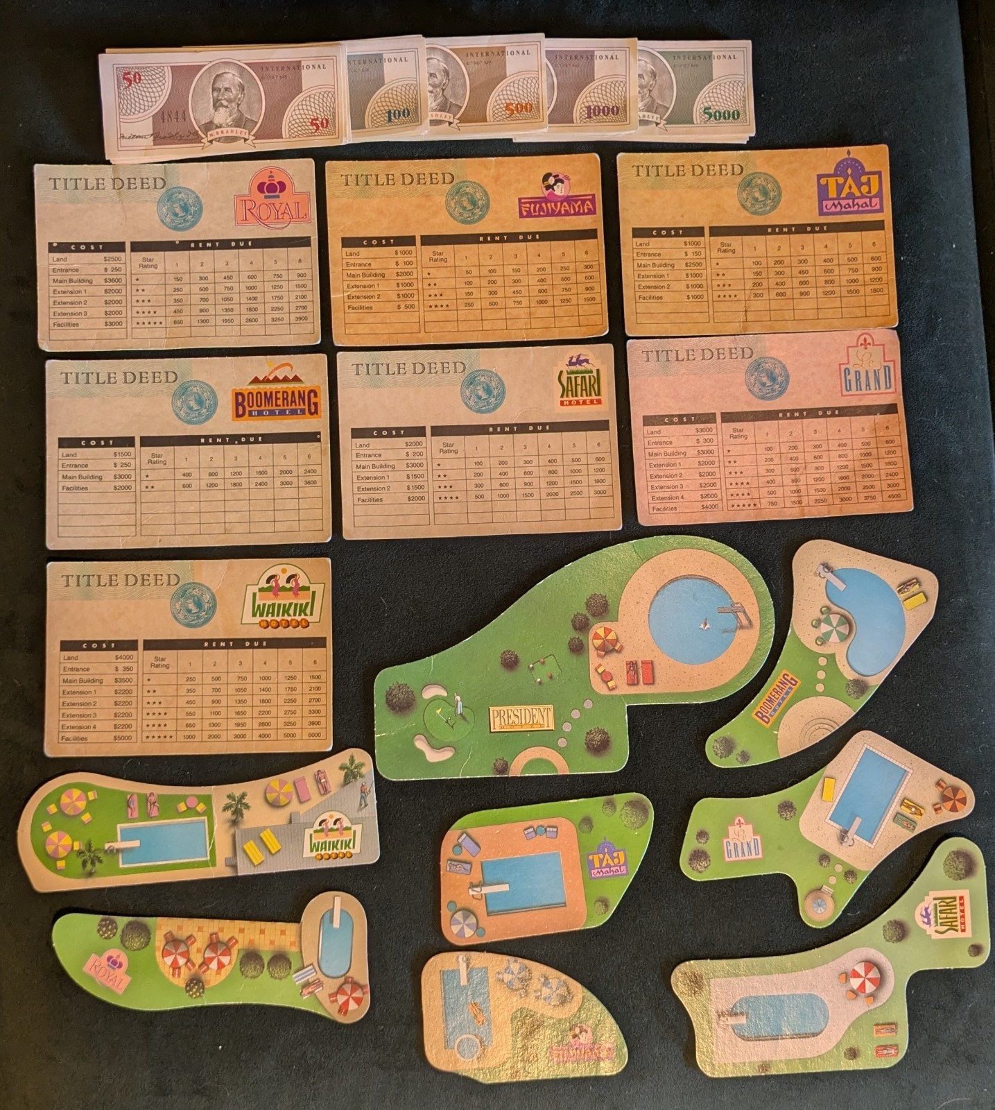 Milton Bradley Hotels Game 1987 YOU CHOOSE Replacement Parts