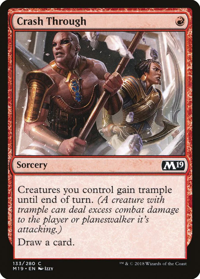 MTG Crash Through [Core Set 2019] Lightly Played Magic