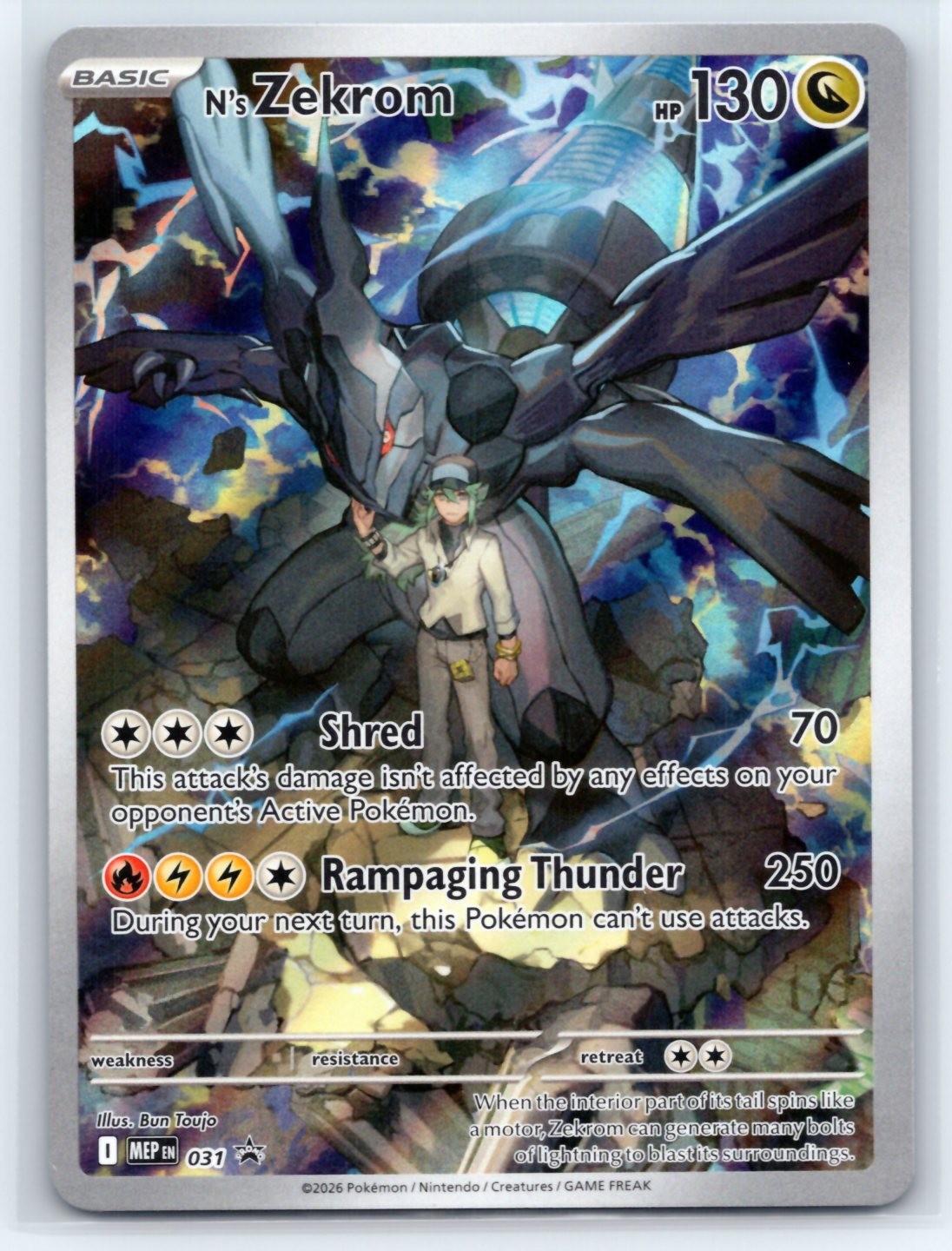 N’s Zekrom 031 Holo Promo ME: Mega Evolution Promo Pokemon Holo Near Mint