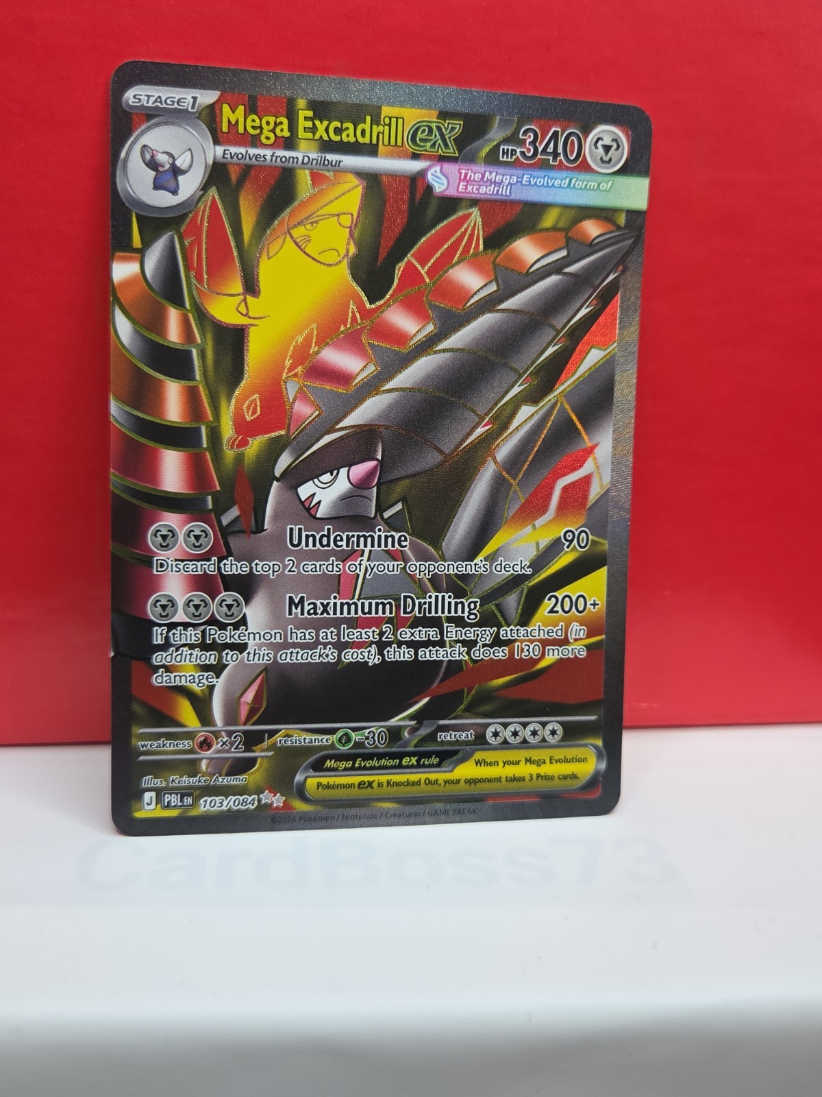 🌟 Mega Excadrill ex 103/084 Me05: Pitch Black Holo