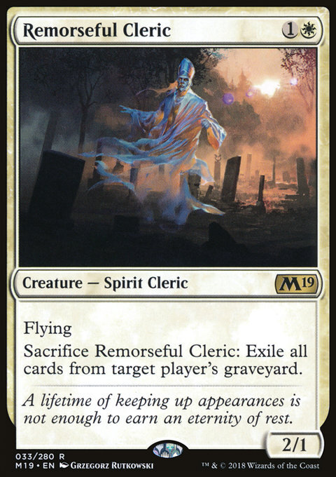 MTG Magic the Gathering Remorseful Cleric (33/333) Core Set 2019 LP