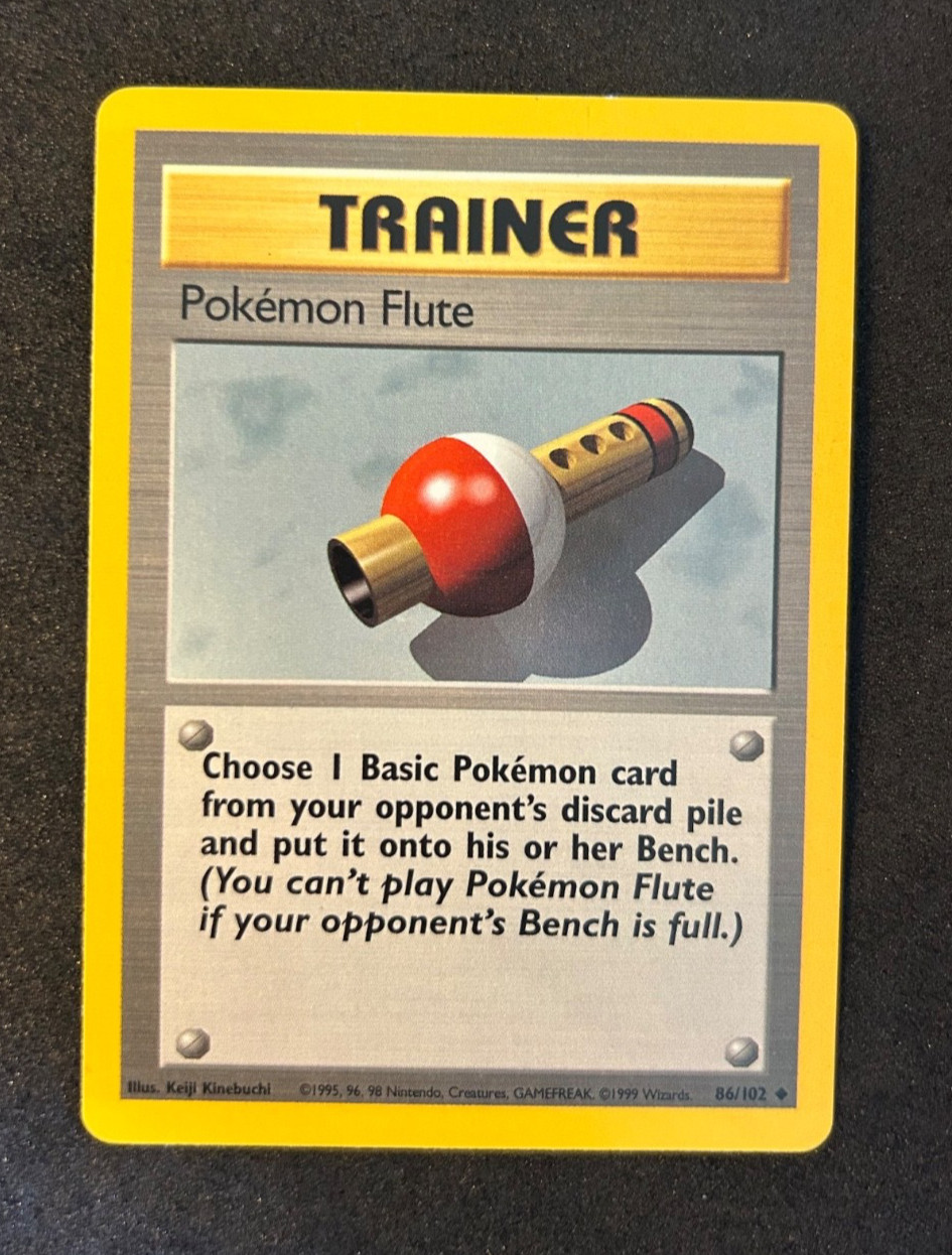 1999 POKEMON GAME BASE SET 86/102 POKEMON FLUTE – MP