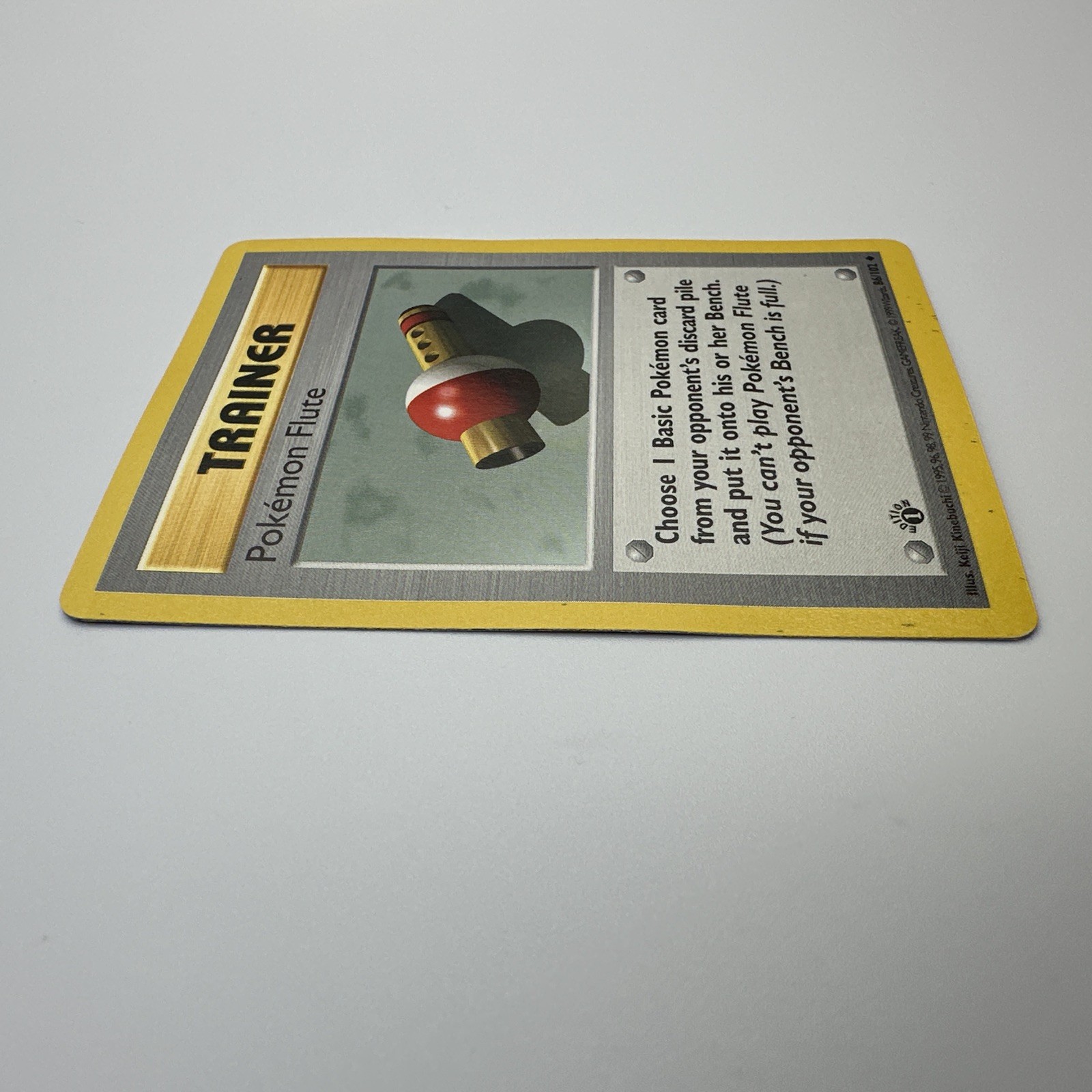 1999 Pokémon Flute Trainer 1st Edition Base Set Shadowless 86/102 Uncommon