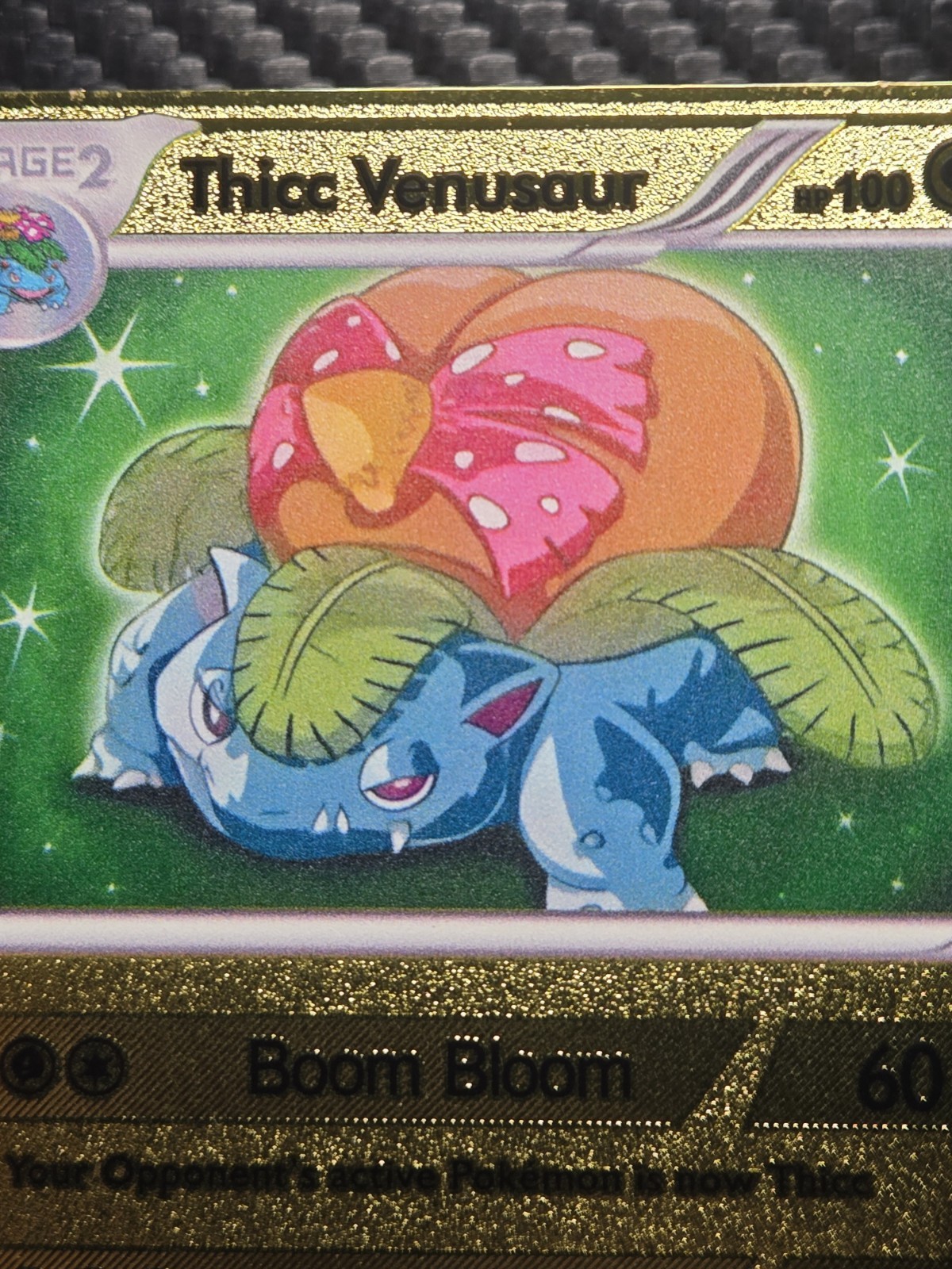 Thicc Venusaur Collectible Metal Card For Display Only