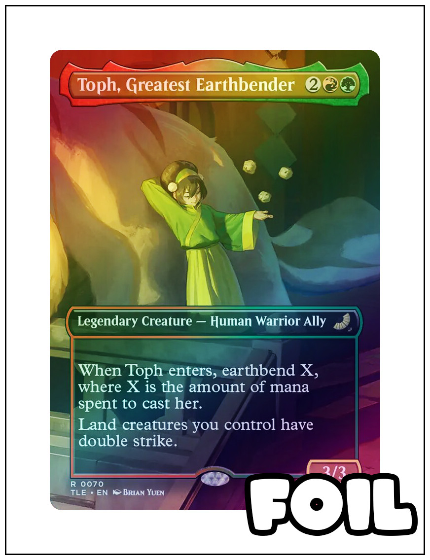 1x Toph, Greatest Earthbender, Borderless Art Foil, Avatar, Magic MTG NM