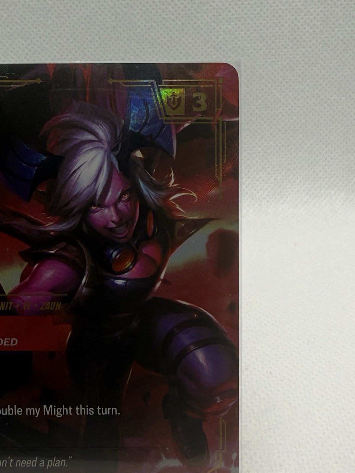 Vi – Hotheaded (Alternate Art) 030a/219 – Unleashed (UNL) Showcase Holo