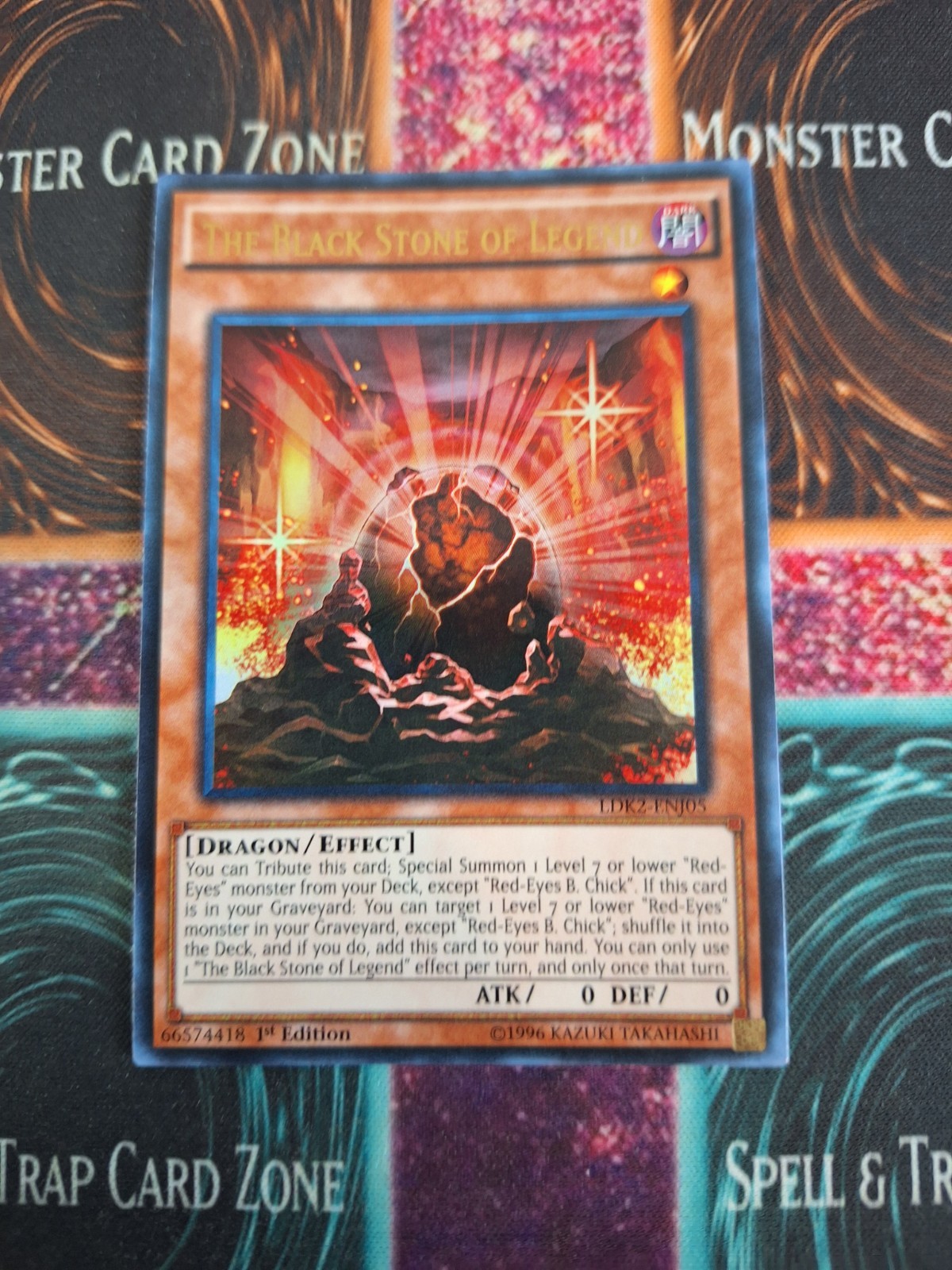 Yugioh The Black Stone of Legend LDK2-ENJ05 Ultra Rare 1st Edition Near Mint