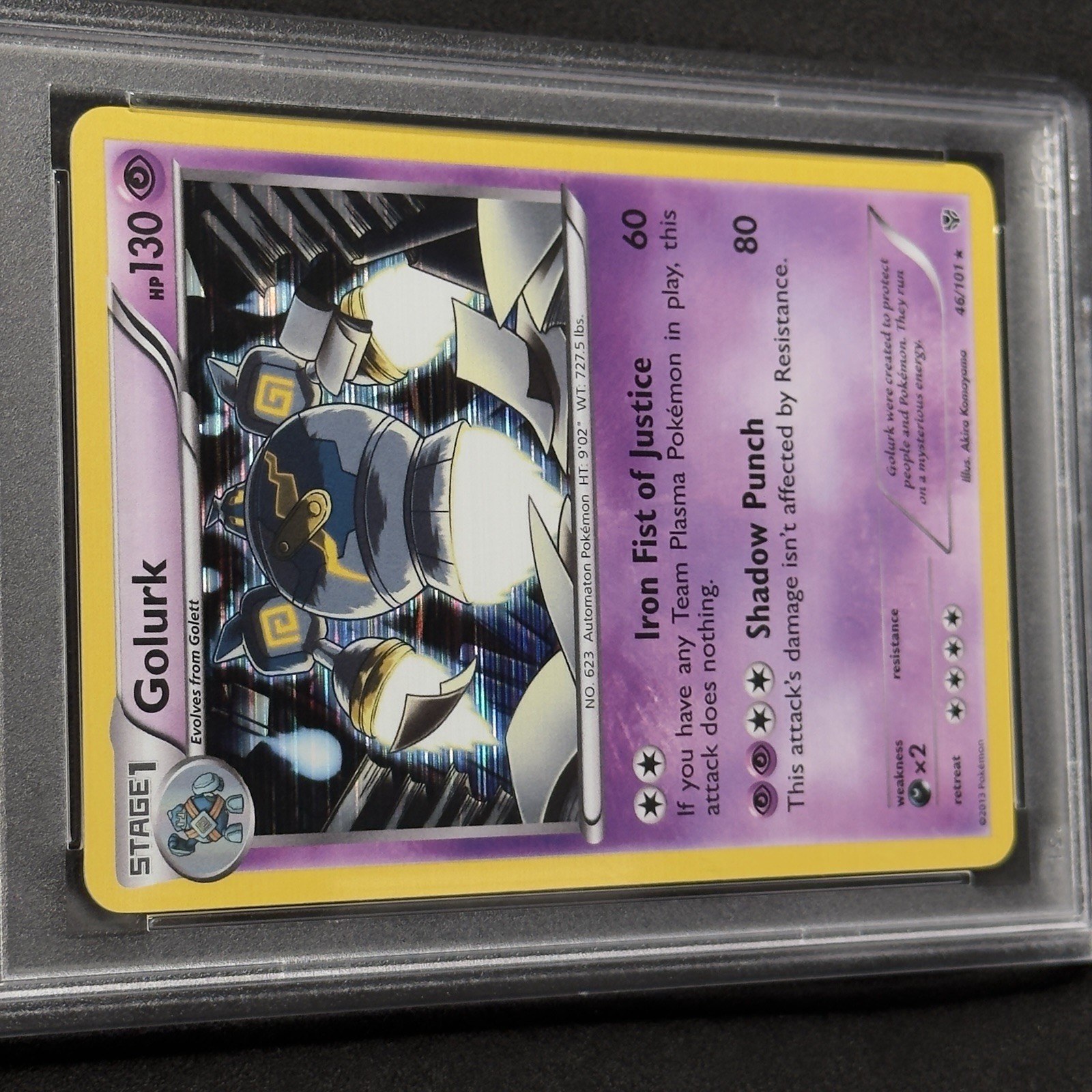 Golurk 46/101 Holo Plasma Blast Black & White 2013 Pokemon 1 OF 9 Low Pop! PSA 9