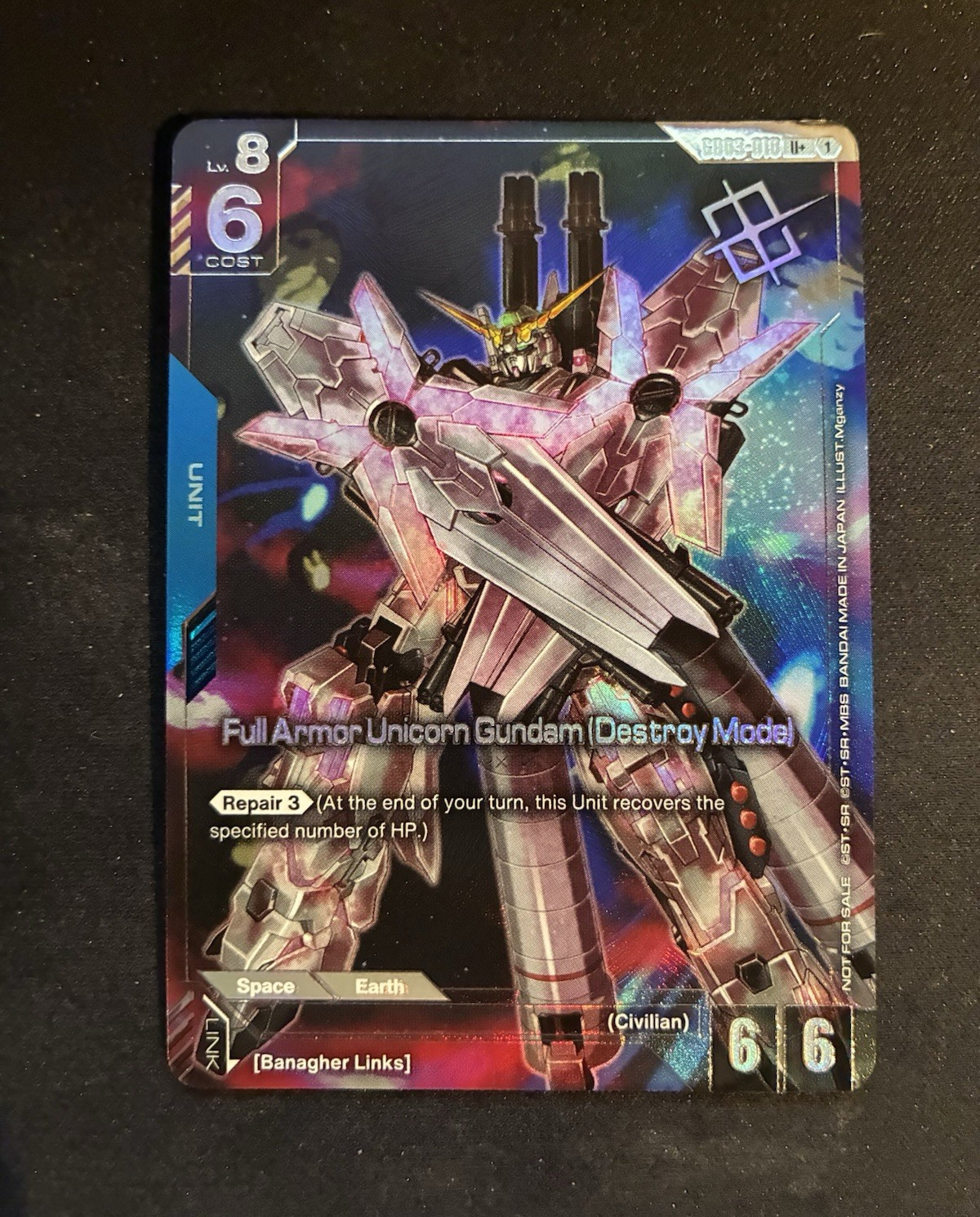 Gundam Card Game: Full Armor Unicorn Gundam (Destroy Mode) (Tournament Winner)