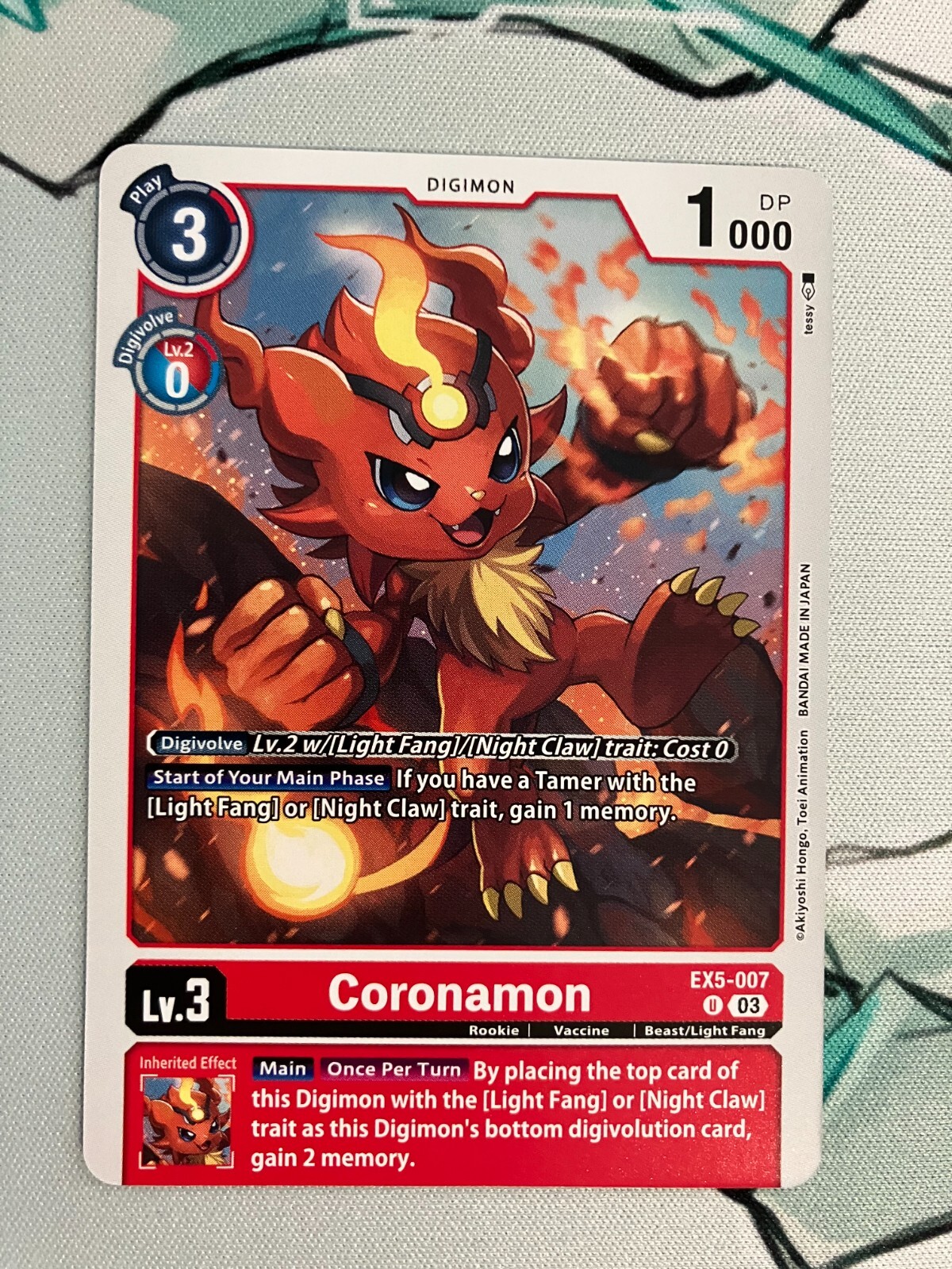 Coronamon EX5-007 U Digimon CCG | Animal Colosseum Near Mint