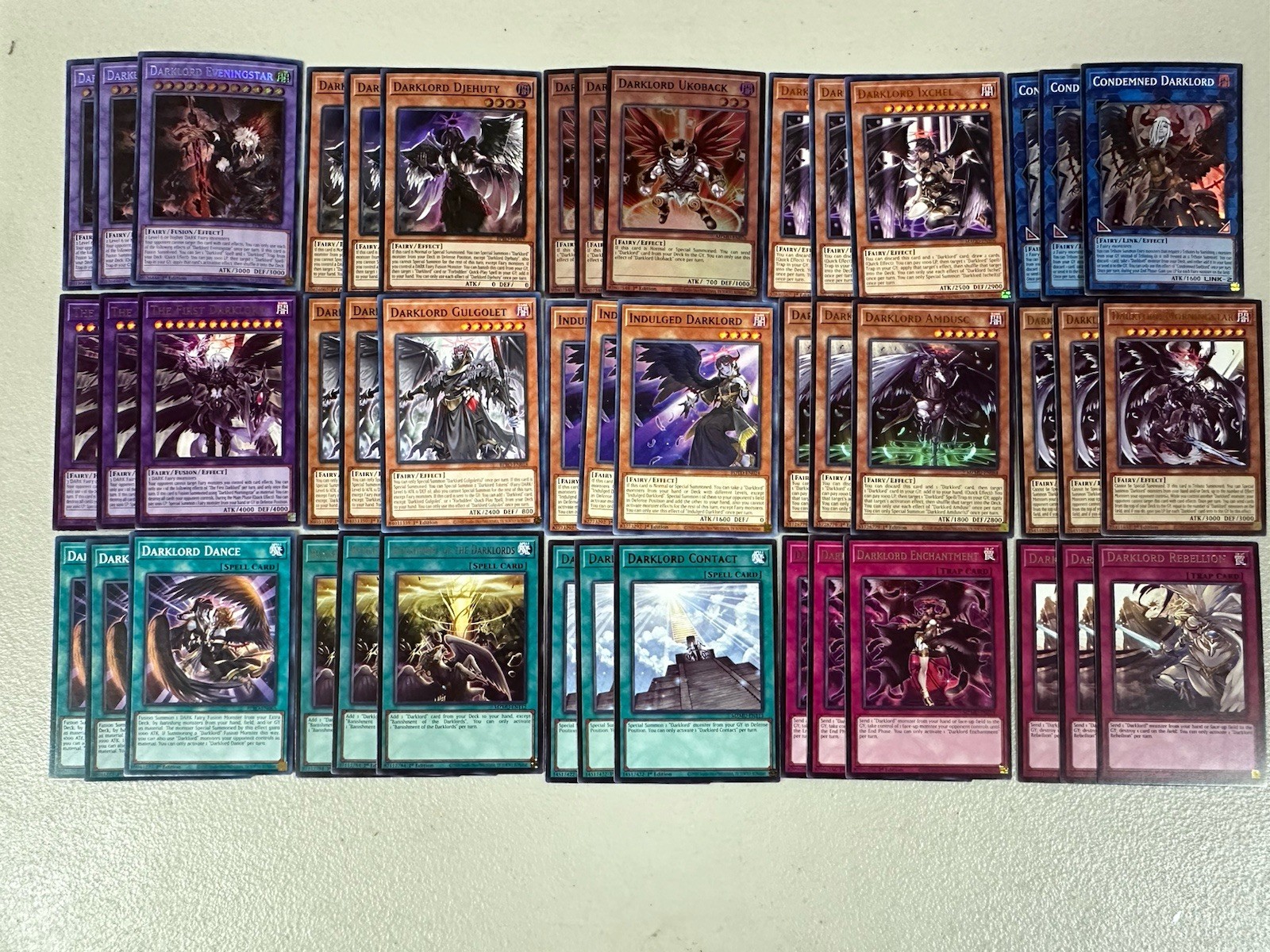 Yugioh Darklord Deck Core 45 Card Condemned Darklord Eveningstar Ixchel BPROMZMU