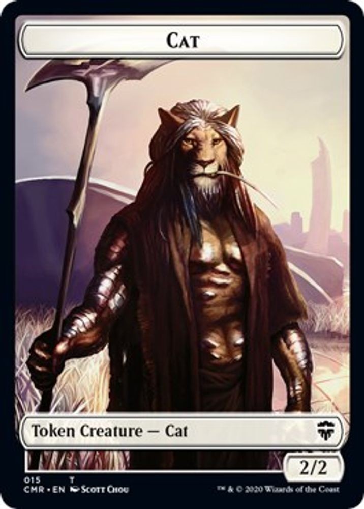 MTG CMR NM Token Cat // Soldier Double-Sided Token #15 // 16