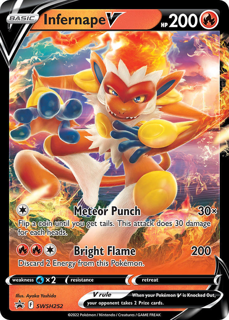 Infernape V – SWSH252 Sword & Shield Promo Near Mint Pokemon TCG