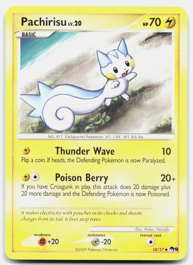 POP Series 9 Pachirisu LP Uncommon Pokemon Tcg Card