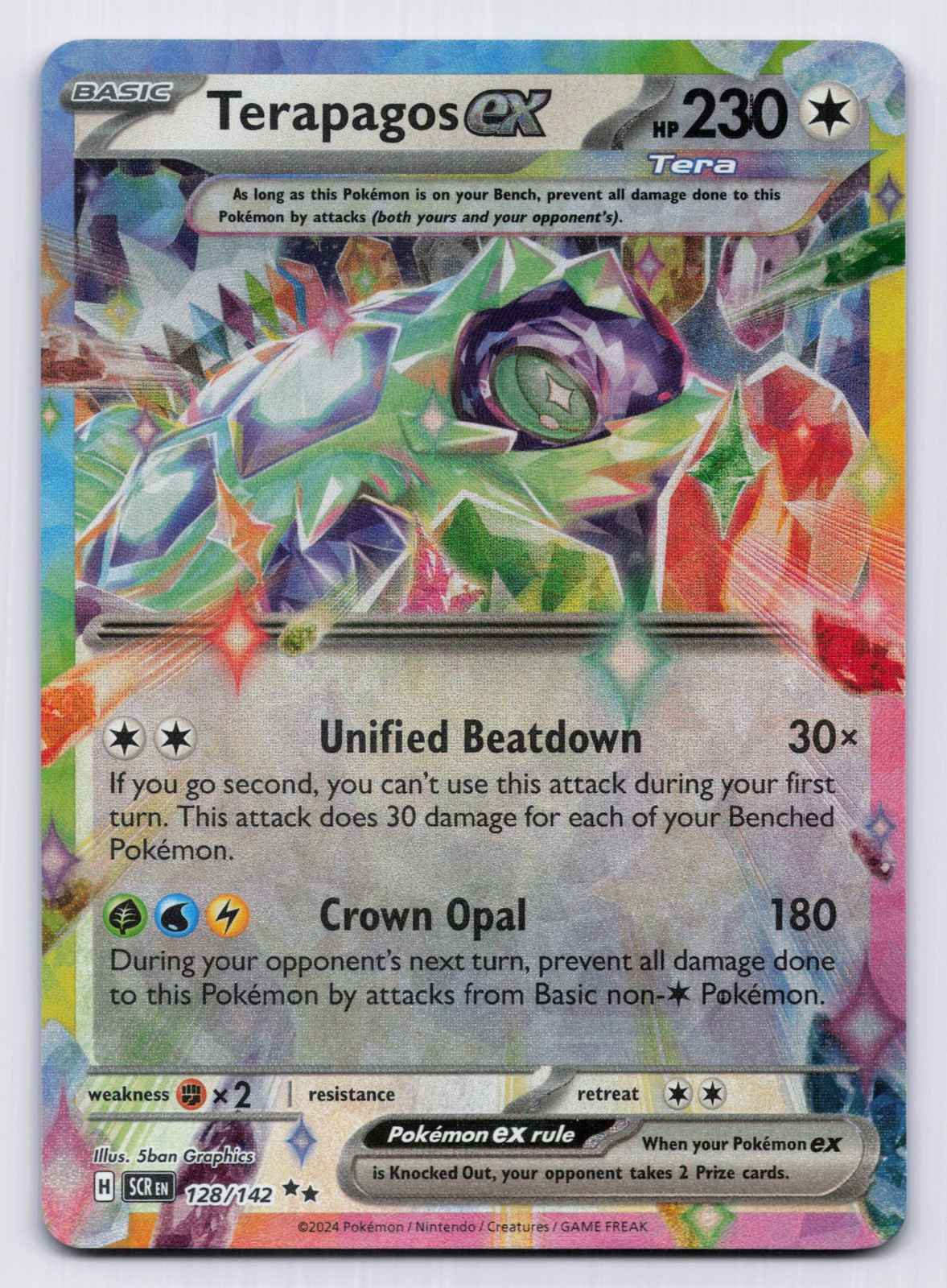 Terapagos ex – Double Rare SV07: Stellar Crown 128/142 NM