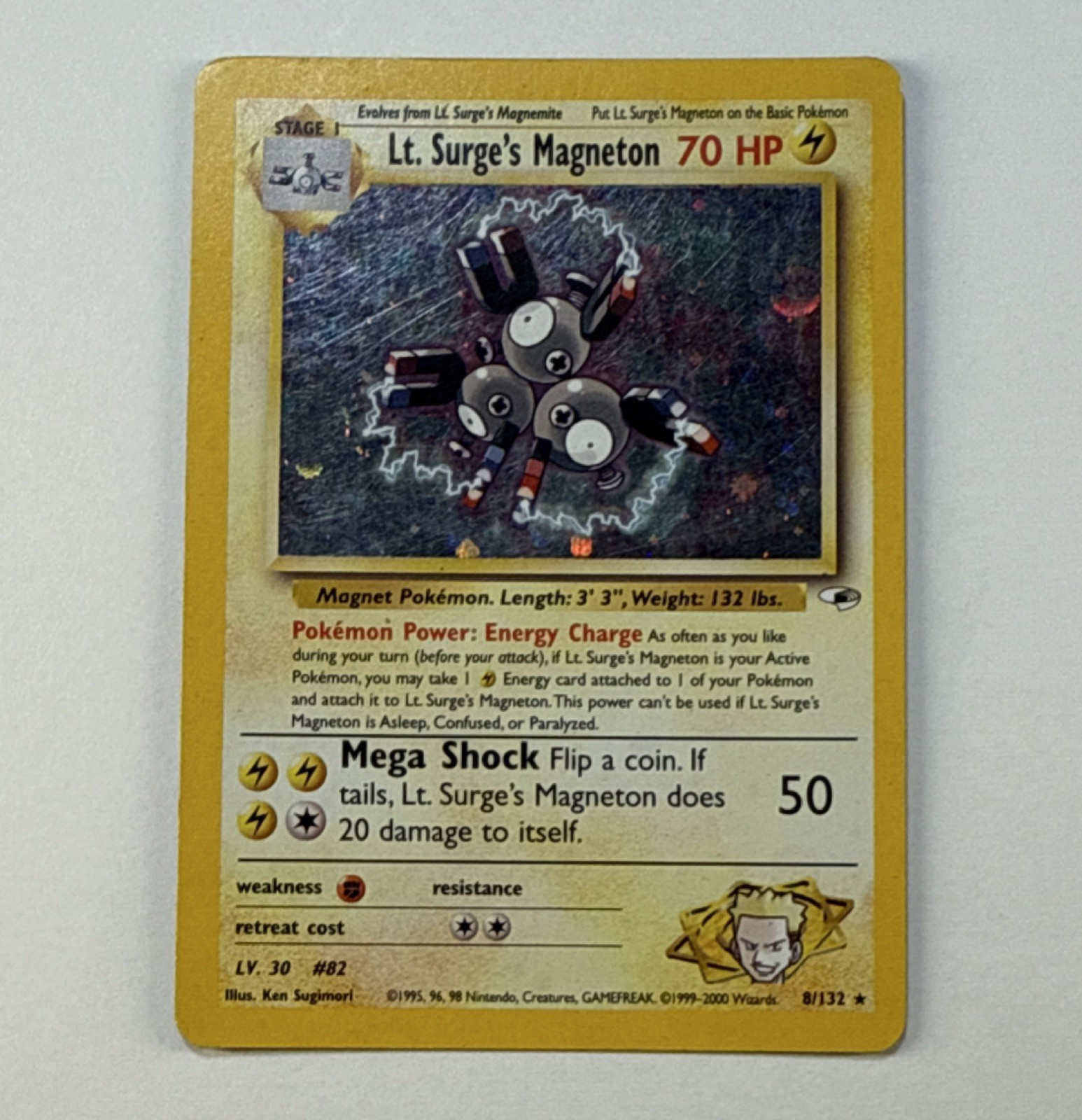 Pokémon Lt. Surge’s Magneton 8/132 Gym Heroes Holo Rare (#2)