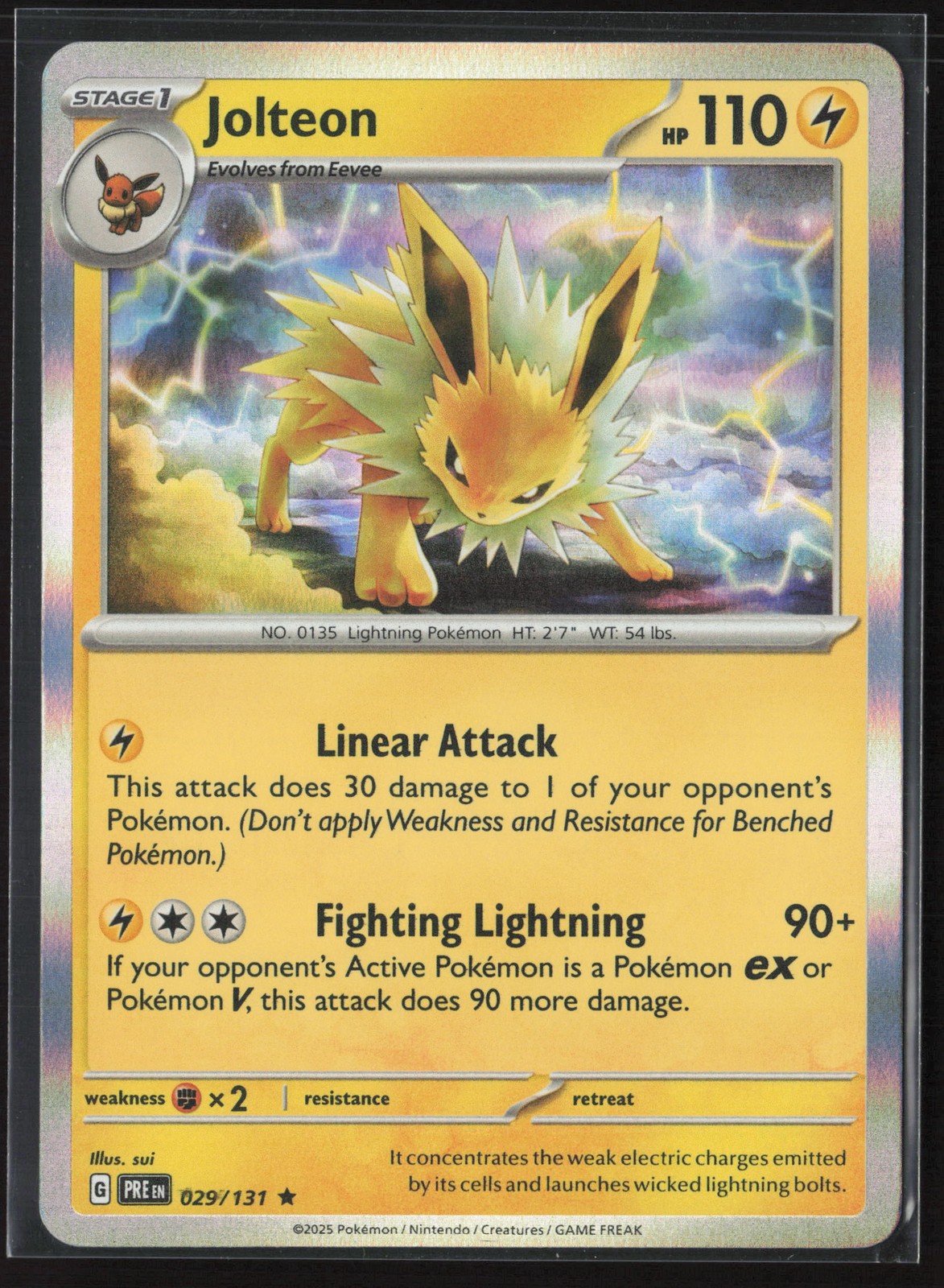 Jolteon Rare SV: Scarlet & Violet 151 135/165 NM Pokemon Card Holo