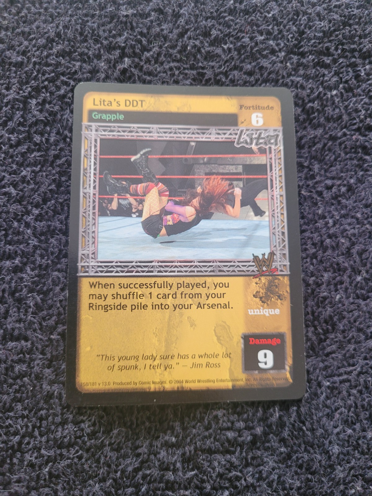 WWE/WWF Raw Deal CCG Lita Superstar 5 Card Set Sale. DDT, Canrana, Drop Kick