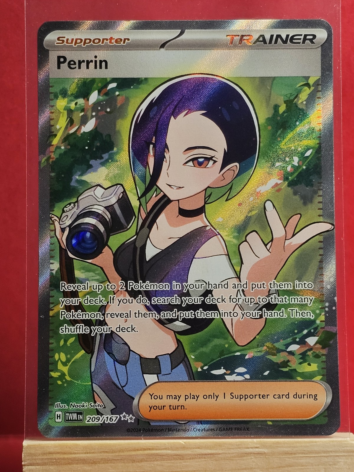 Perrin 209/167 NM/M TWM Twilight Masquerade Full Art Trainer Pokemon TCG